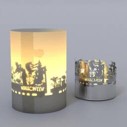 Halloween Gift Tube Shadow Play Haunting Motif Candle For Spooky Decor - Creates Captivating Play Perfect Gift - thumbnail 4