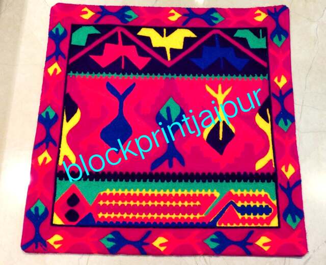 Cotton Embroidered Cushion Covers Pillow Covers, Jaipuri Sujani Covers, Decorative - image 1