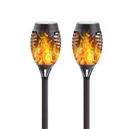 Flickering Flame Solar Torch Lights Waterproof Halloween Garden Decor - thumbnail 2