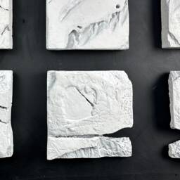 Minimalist Handcrafted Plaster Wall Art Collection - Gaia White Color Family - thumbnail 2