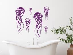 Jellyfish Bathroom Decal/Wall Decor Nautical Animal Sticker Sea Ocean Me3 - thumbnail 1