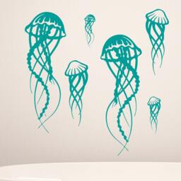 Jellyfish Bathroom Decal/Wall Decor Nautical Animal Sticker Sea Ocean Me3 - thumbnail 2
