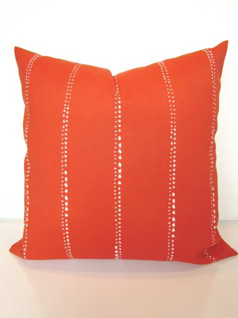 Orange Outdoor Pillow Orange Decorative Throw Covers Ticking Stripe Pillows Sale Home Decor Clearance - image 1
