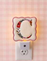 Personalized Night Light For Kids, Custom Plug In, Embroidered Cover - thumbnail 1