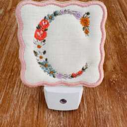 Personalized Night Light For Kids, Custom Plug In, Embroidered Cover - thumbnail 4