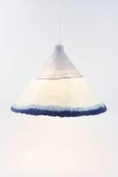 Lucielalune?? Pendant Ceiling Lighting/ Swag Lamp/Felted Wool/ Home Eco Decor/Multicolored White Plw17