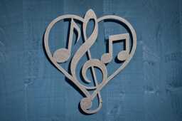 Stainless Steel Musical Heart Wall Art Music Lover Gift