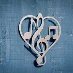Stainless Steel Musical Heart Wall Art Music Lover Gift - thumbnail 3