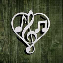 Stainless Steel Musical Heart Wall Art Music Lover Gift - thumbnail 2
