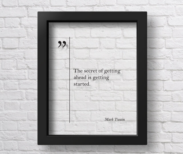 Transparent Mark Twain Quote Motivational Wall Art Businessman Gift Graduation Inspirational Inspiring Print - image 1