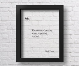 Transparent Mark Twain Quote Motivational Wall Art Businessman Gift Graduation Inspirational Inspiring Print - thumbnail 1