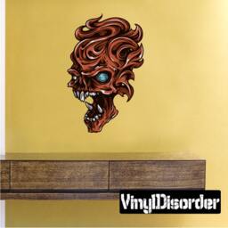 Skull Wall Decal - Fabric Vinyl Removable & Reusable Skulluscolor018Et