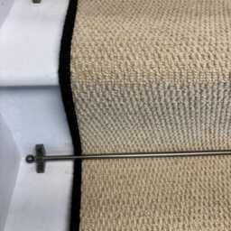 Kalahari Cream Wool Stair Runner With 100% Black Edge - thumbnail 3