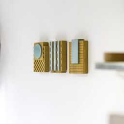 Brutalist Mid-Century Style Wall Sculpture, Art-Deco Inspired - thumbnail 2