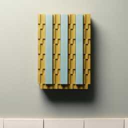 Brutalist Mid-Century Style Wall Sculpture, Art-Deco Inspired - thumbnail 3