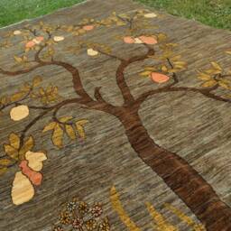 6 X 9 Ft Amazing Tree Of Life Pattern Natural Dye Self Washable Rugfree Shipping - thumbnail 2