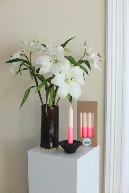 No. 11 Girls Crush Neon Party Dip Dye Candles, Candle, Pink, Rose, Taper Candles, Birthday Easter Spring - image 1