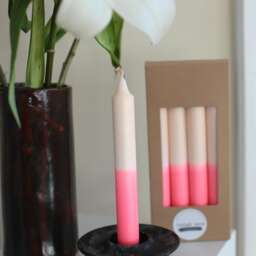 No. 11 Girls Crush Neon Party Dip Dye Candles, Candle, Pink, Rose, Taper Candles, Birthday Easter Spring - thumbnail 2