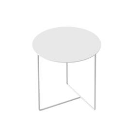 Side Table in White Metal Usable As Coffee Table Or Nightstand - thumbnail 2
