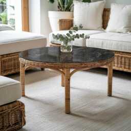 Marble Pattern With Veins Glass Table Top, Black Modern Tabletop, Scratch-Resistant Scandinavian-style Top - thumbnail 3