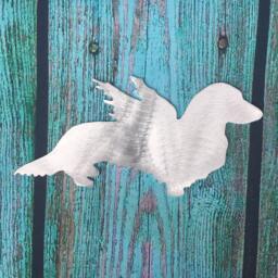 Dachshund Angel, Long Haired, Weiner Dog, Christmas Tree Topper, Wreath Decor, Holiday Decoration, Wall Art, Plant Stake, Pet Memorial - thumbnail 3