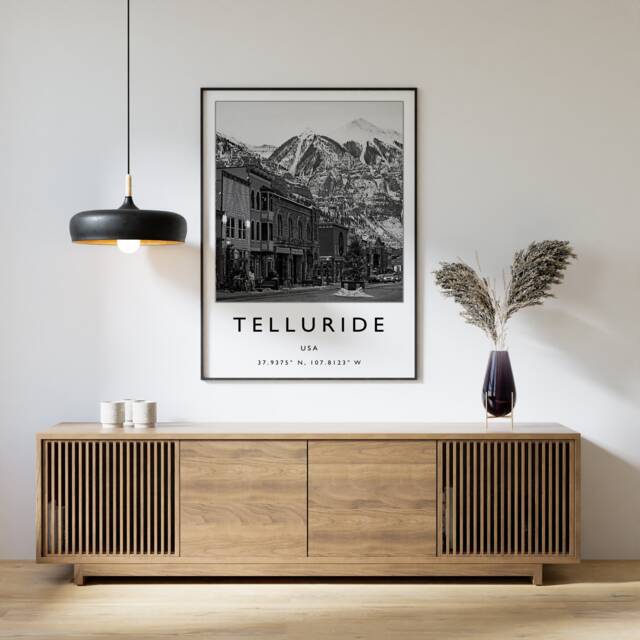 Telluride Ski Poster Usa Travel Print, Winter Sports Art by Etsy ...