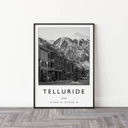 Telluride Ski Poster Usa Travel Print, Winter Sports Art - thumbnail 3