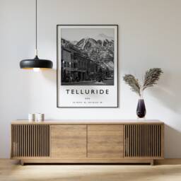 Telluride Ski Poster Usa Travel Print, Winter Sports Art - thumbnail 1