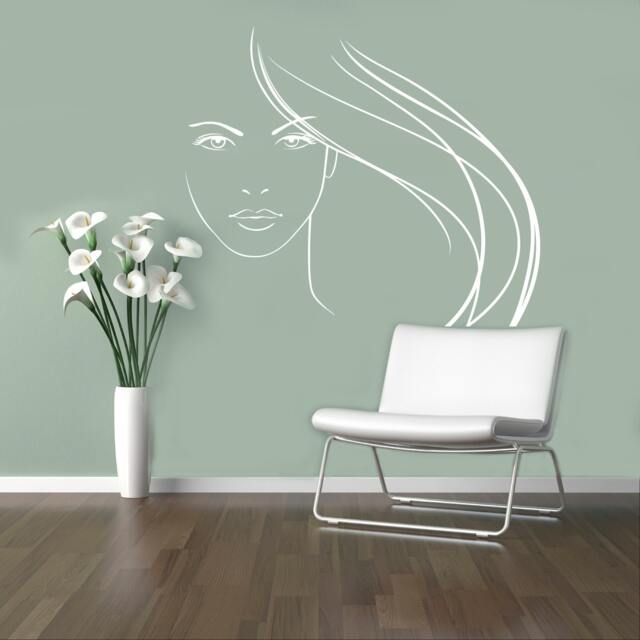 Beauty Salon Vinyl Decal Hair Wall Sticker Shop Window Decor Home Interior Bedroom Murals 7(Hs - image 1