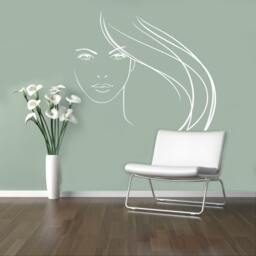 Beauty Salon Vinyl Decal Hair Wall Sticker Shop Window Decor Home Interior Bedroom Murals 7(Hs - thumbnail 1