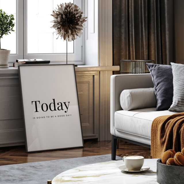 Today Is Going To Be A Good Day - Poster Bathroom Print, Unique Home Decor, Cool Positive Quote Poster, Wall Art - image 1