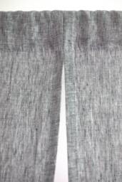 Linen Japanese Noren Curtain, Melange Black White Room Divider - thumbnail 1