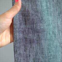 Linen Japanese Noren Curtain, Melange Black White Room Divider - thumbnail 3