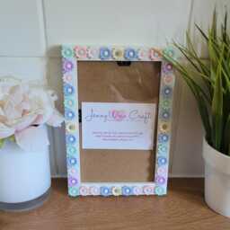 Colourful Pastel Daisy Resin Decals Photo Frame 4 X 6 Inches - thumbnail 1