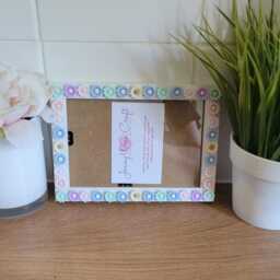 Colourful Pastel Daisy Resin Decals Photo Frame 4 X 6 Inches - thumbnail 2