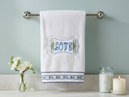 Bath Towel Inspirations/Personalized With Ribbon Trim Home Decor - thumbnail 1
