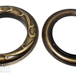 Large Antique Brass #12 Metal Curtain 1-9/16 Inch Inner Diameter Decorative Grommet/Rings Pack W/Washer Eyelet Hardware Panel Drape Supplies - thumbnail 2