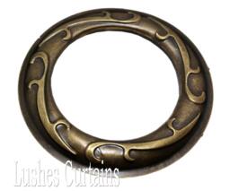 Large Antique Brass #12 Metal Curtain 1-9/16 Inch Inner Diameter Decorative Grommet/Rings Pack W/Washer Eyelet Hardware Panel Drape Supplies