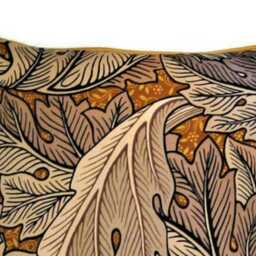 William Morris Acanthus, Arts & Crafts, Grey, Beige Mustard Yellow Velvet Cushion Cover, Throw Pillow Home Decor - thumbnail 2