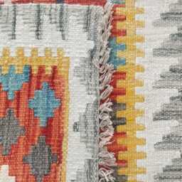 Multicolour Wool Runner, Handmade Artisan Afghan Turkish Persian Qashqai Moroccan Navajo Flatweave, Natural Kilim Rug 245x70 cm - thumbnail 3