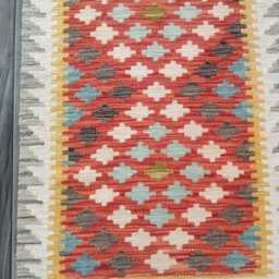 Multicolour Wool Runner, Handmade Artisan Afghan Turkish Persian Qashqai Moroccan Navajo Flatweave, Natural Kilim Rug 245x70 cm - thumbnail 4