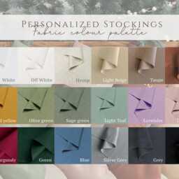 Christmas Stocking Linen, Minimalist Christmas Stocking, Scandinavian Neutral Family Stockings - thumbnail 4