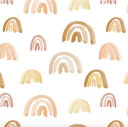 Watercolor Rainbow Crib Sheet Neutral Baby Girl Nursery Bedding - thumbnail 1