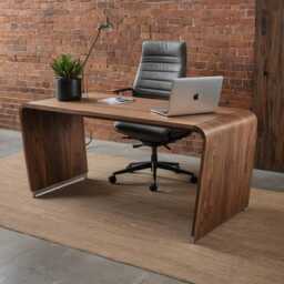 Desk/Designer Office Solid Wood Natural Table Furniture Home - thumbnail 1