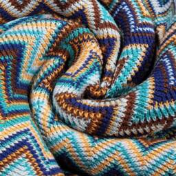 Blue Jazzy Bohemian Throw Style Throws Warm & Cozy Knitted Thick Sofa Cover Soft Blanket - thumbnail 2