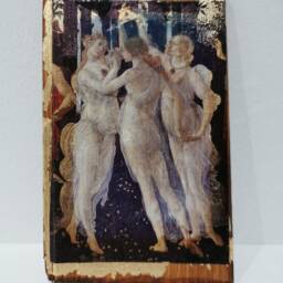 Botticelli's Three Graces Renaissance Wood Wall Art With Gold - thumbnail 3