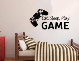 Gamer Wall Decal Video Game Controller, Gaming Room Decor 3044 - thumbnail 1