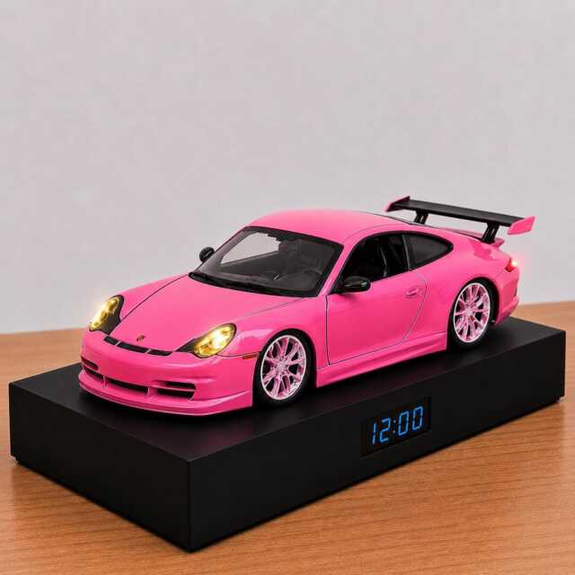 Porsche 911 Gt3 Rs Car Alarm Clock - Realistic Engine Sound, Handmade, Enthusiast Gift - image 1