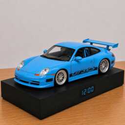 Porsche 911 Gt3 Rs Car Alarm Clock - Realistic Engine Sound, Handmade, Enthusiast Gift - thumbnail 4