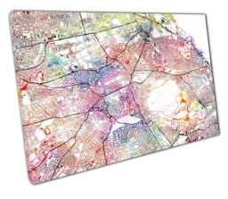 Edinburgh Watercolour Street Map Art Print - Scotland Wall Decor For Home Or Office Canvas - thumbnail 1